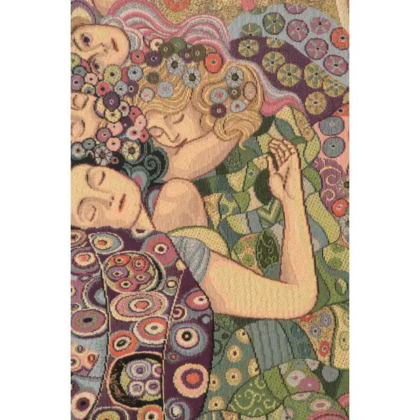 The Virgin Italian Tapestry - 24 in. x 36 in. Cotton/Viscose/Polyester by Gustav Klimt | Close Up 1