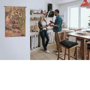 The Virgin Italian Tapestry - 24 in. x 36 in. Cotton/Viscose/Polyester by Gustav Klimt