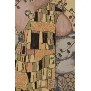 The First Kiss Italian Tapestry - 24 in. x 36 in. Cotton/Viscose/Polyester by Gustav Klimt | Close Up 2