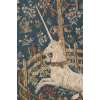 Licorne Captive Blue French Tapestry | Close Up 1