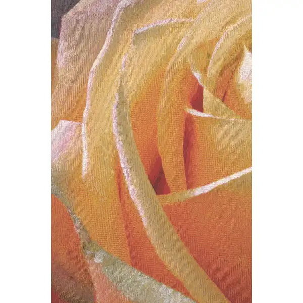 Yellow Rose Square Belgian Tapestry Wall Hanging | Close Up 1