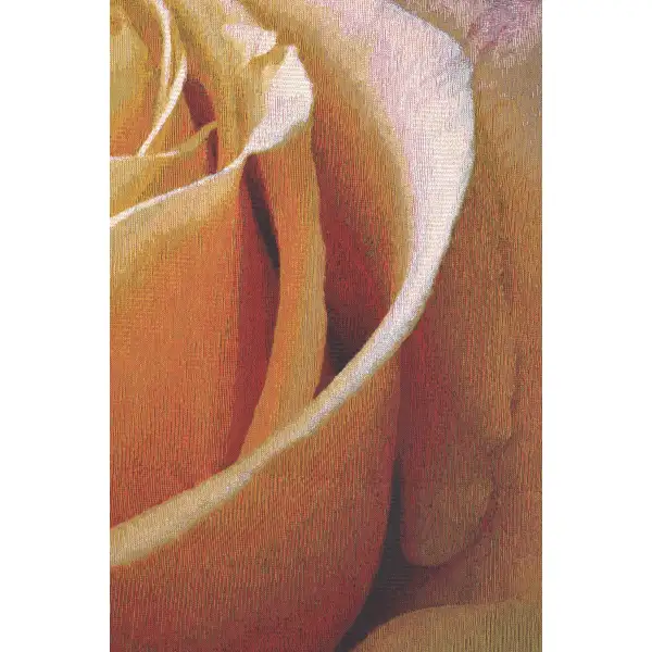 Yellow Rose Square Belgian Tapestry Wall Hanging | Close Up 2