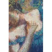 Blue Dancers Belgian Tapestry Wall Hanging - 24 in. x 24 in. Cotton/Viscose/Polyester by Edgar Degas | Close Up 2