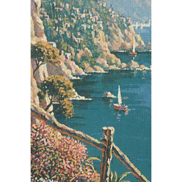Capri Vista Belgian Tapestry Wall Hanging - 52 in. x 64 in. Cotton by Robert Pejman | Close Up 2