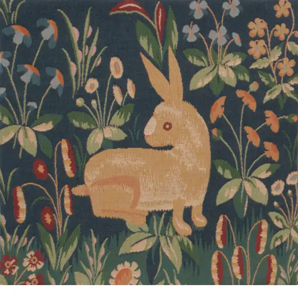 Medieval Rabbit Cushion - 19 in. x 19 in. Cotton by Charlotte Home Furnishings | Close Up 1