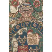 Royal Arms of England Belgian Tapestry Wall Hanging | Close Up 2