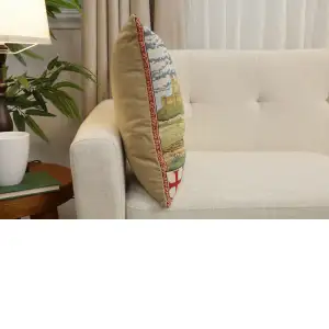 Templier II Belgian Cushion Cover - 18 in. x 18 in. Cotton by Charlotte Home Furnishings Inc