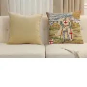 Templier II Belgian Cushion Cover - 18 in. x 18 in. Cotton by Charlotte Home Furnishings Inc | Close Up 5