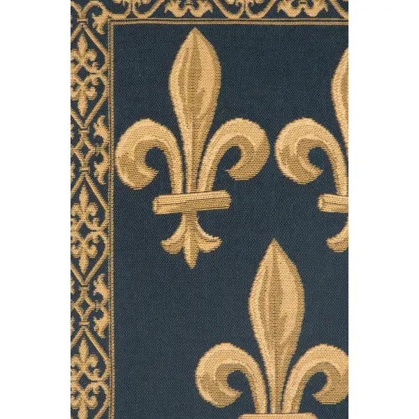 Fleur De Lys With Loops Belgian Tapestry Wall Hanging | Close Up 1