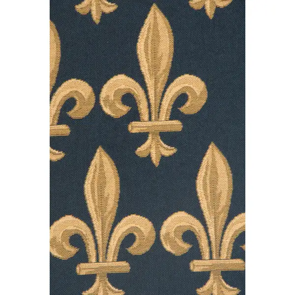 Fleur De Lys With Loops Belgian Tapestry Wall Hanging | Close Up 2