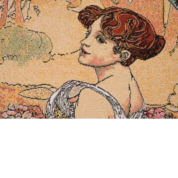 Mucha Summer II Belgian Cushion Cover | Close Up 2