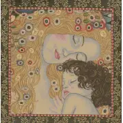 Ages Of Women Belgian Cushion Cover - 18 in. x 18 in. Cotton by Gustav Klimt | Close Up 1