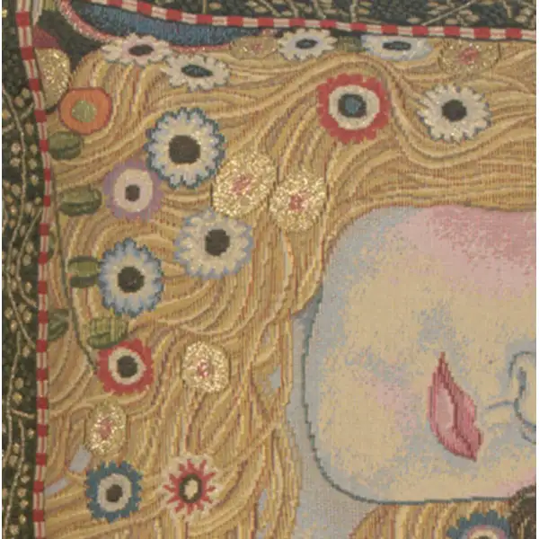 Ages Of Women Belgian Cushion Cover - 18 in. x 18 in. Cotton by Gustav Klimt | Close Up 2