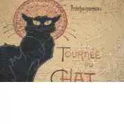 Tournee Du Chat Noir Belgian Sofa Pillow Cover | Close Up 3