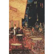Cafe Terrace At Night Belgian Cushion Cover - 18 in. x 18 in. CottonLurex by Vincent Van Gogh | Close Up 2