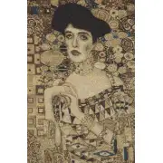 Portrait of Adele Bloch Bauer by Klimt Belgian Tapestry Wall Hanging | Close Up 1