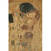 The Kiss by Klimt I Italian Tapestry | Close Up 2