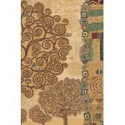 Klimts Tree Of Life Italian Tapestry - 25 in. x 25 in. Cotton/Viscose/Polyester by Gustav Klimt | Close Up 2