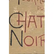 Chat Noir Belgian Tapestry Throw | Close Up 2