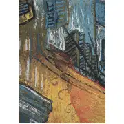 Cafe Terrace at Night by Van Gogh Belgian Tapestry Wall Hanging | Close Up 2