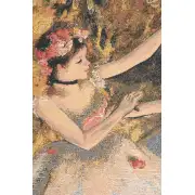 Two Dancers On Stage by Degas Belgian Tapestry Wall Hanging | Close Up 1