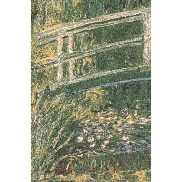 Bridge At Giverny by Monet Belgian Tapestry Wall Hanging | Close Up 2