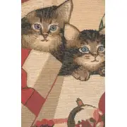 Christmas Kitties Belgian Cushion Cover - 18 in. x 18 in. Cotton by Charlotte Home Furnishings | Close Up 2