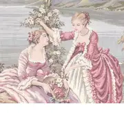 Ladies at Lake Como Italian Wall Tapestry | Close Up 1