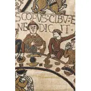 Bayeux Banquet Belgian Tapestry Wall Hanging - 67 in. x 17 in. Cotton by Charlotte Home Furnishings | Close Up 1