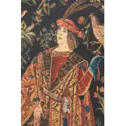 Falconer Mille Fleure Belgian Tapestry Wall Hanging - 32 in. x 32 in. Cotton by Charlotte Home Furnishings | Close Up 1