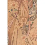 Mucha Jour Belgian Tapestry Wall Hanging - 27 in. x 74 in. Cotton/Viscose/Polyester by Alphonse Mucha | Close Up 2