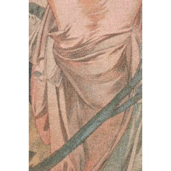 Mucha Matin Belgian Tapestry Wall Hanging - 26 in. x 74 in. Cotton/Wool/Viscose/Polyester by Alphonse Mucha | Close Up 2