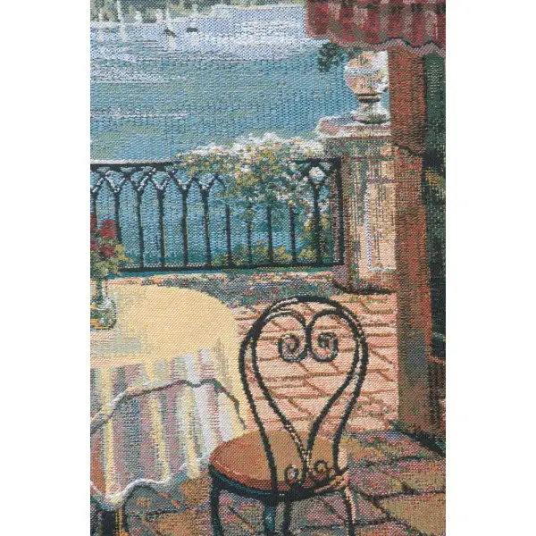 Terrasse Mini Belgian Tapestry Wall Hanging - 20 in. x 26 in. Cotton by Robert Pejman | Close Up 1