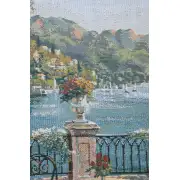 Terrasse Mini Belgian Tapestry Wall Hanging - 20 in. x 26 in. Cotton by Robert Pejman | Close Up 2
