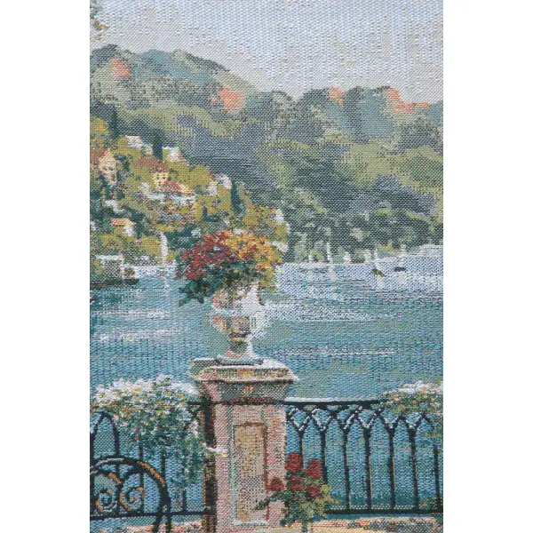 Terrasse Mini Belgian Tapestry Wall Hanging - 20 in. x 26 in. Cotton by Robert Pejman | Close Up 2