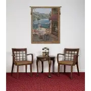 Terrasse Mini Belgian Tapestry Wall Hanging - 20 in. x 26 in. Cotton by Robert Pejman | Life Style 1