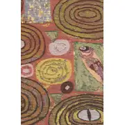 Klimt's Fulfillment Belgian Throw - 58 in. x 58 in. Cotton by Gustav Klimt | Close Up 2