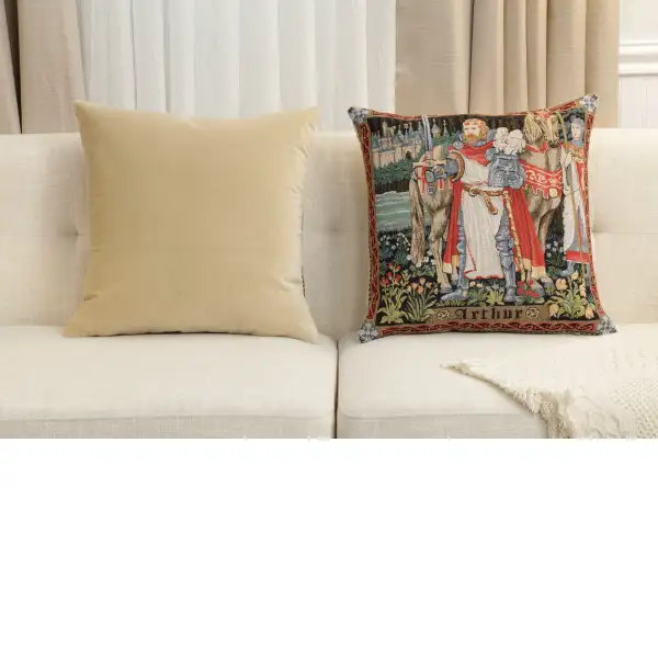 Legendary King Arthur Belgian Cushion Cover - 18 in. x 18 in. Cotton by Charlotte Home Furnishings Inc | Close Up 5