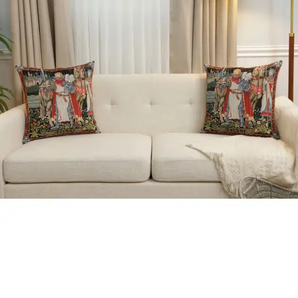 Legendary King Arthur Belgian Cushion Cover - 18 in. x 18 in. Cotton by Charlotte Home Furnishings Inc | Close Up 5
