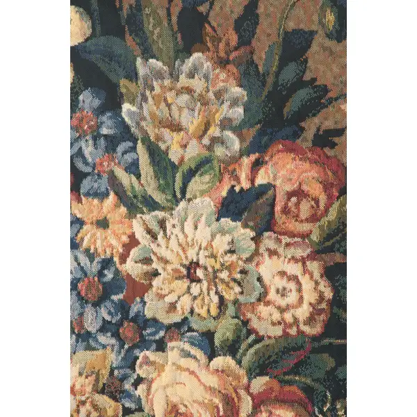Breughel's Vase Dark Belgian Tapestry Wall Hanging - 46 in. x 56 in. Cotton/Viscose/Polyester by Jan Brueghel de Velours | Close Up 2