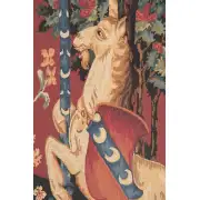 Portiere Medieval Unicorn Belgian Tapestry Wall Hanging | Close Up 1