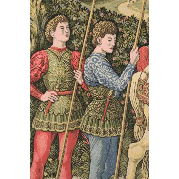 John VIII Palaelogus Italian Tapestry - 61 in. x 52 in. Cotton/Viscose/Polyester by Benozzo Gozzoli | Close Up 2