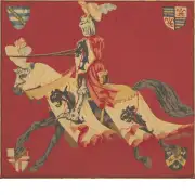 Red Knight Belgian Cushion Cover | Close Up 1