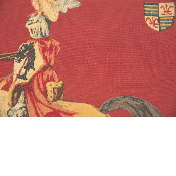 Red Knight Belgian Cushion Cover | Close Up 2