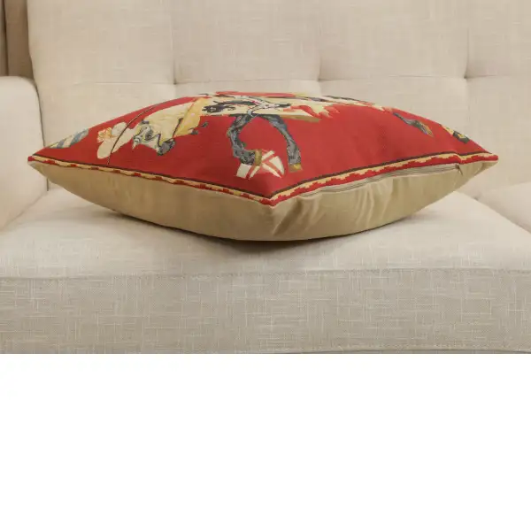Red Knight Belgian Sofa Pillow Cover | Close Up 3
