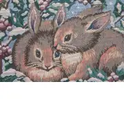 Holiday Bunnies Italian Tapestry | Close Up 2