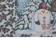 Holiday Snowman Italian Tapestry | Close Up 2