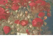 Van Gogh Poppies French Couch Cushion | Close Up 3