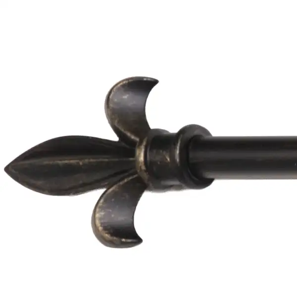 Fleur de Lys Antique 48-108 Tapestry Hanging Rod | Close Up 2