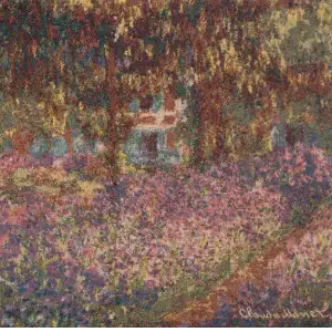 C Charlotte Home Furnishings Inc Monet's Iris Garden European Cushion Cover - 18 in. x 18 in. by Claude Monet